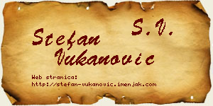 Stefan Vukanović vizit kartica